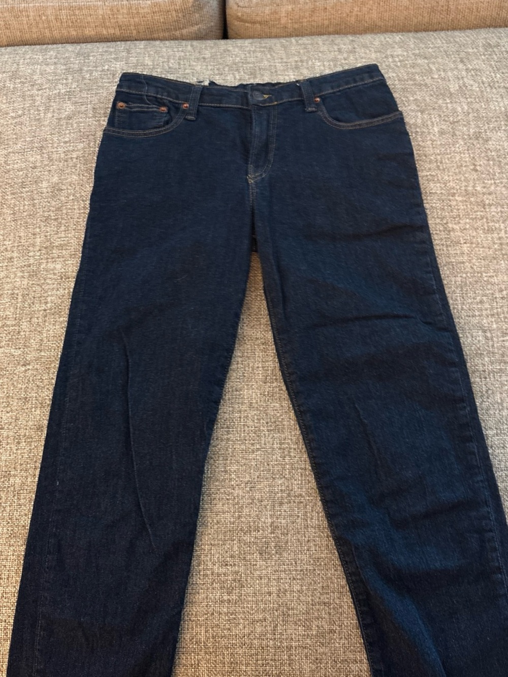 Ralph Lauren Girls Straight-Leg Jeans in Dark Blue Denim